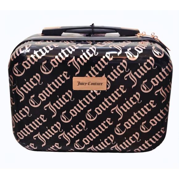 Juicy Couture Chelsie Collection Signature Logo Hard Side Travel Cosmetic Case - Picture 2 of 9